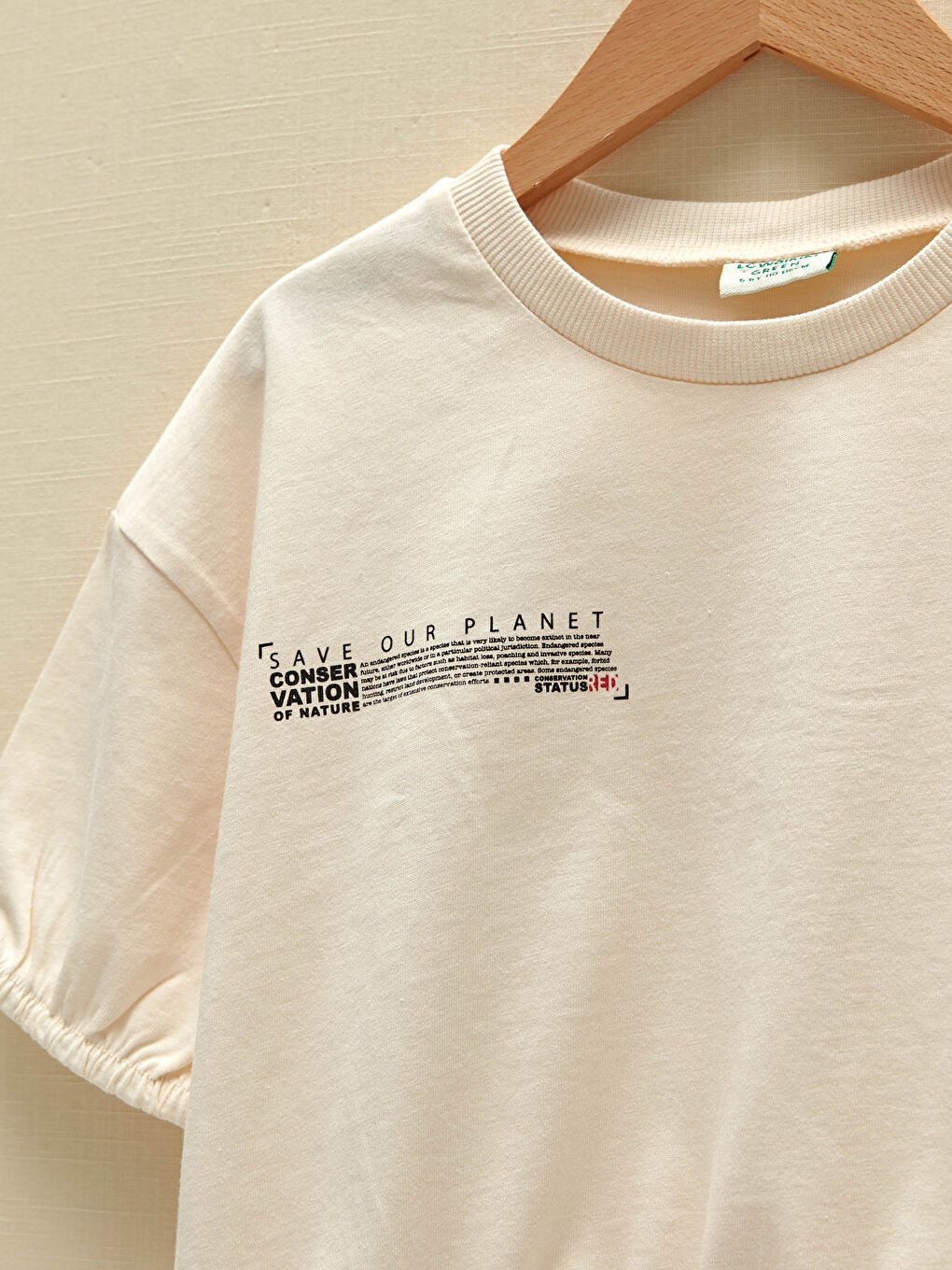 Crew Neck Printed Short Sleeve Girl's Sweatshirt -S1EY36Z4-KXP