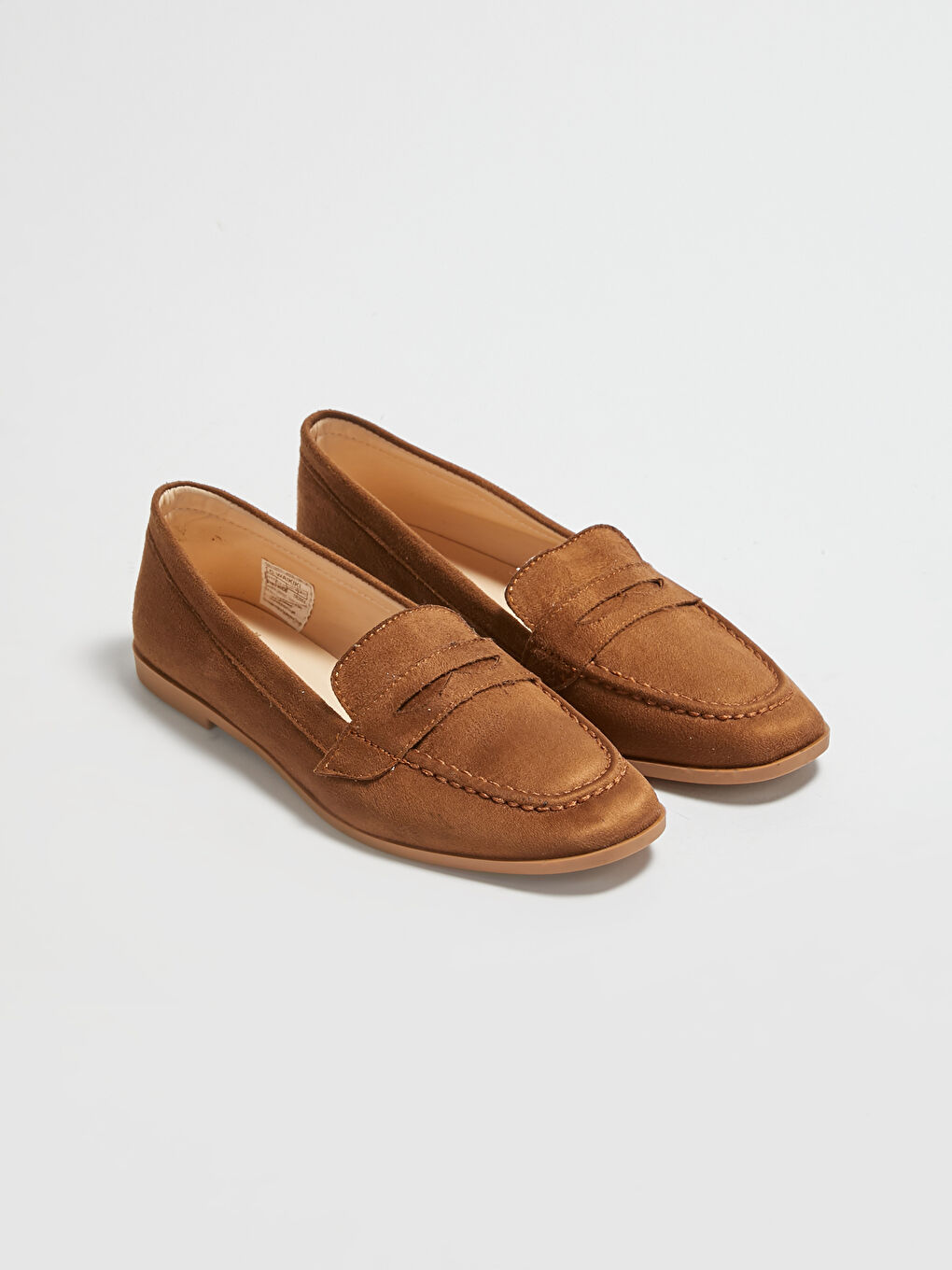 Kahverengi Süet Görünümlü Dekoratif Nakışlı Kadın Babet-1