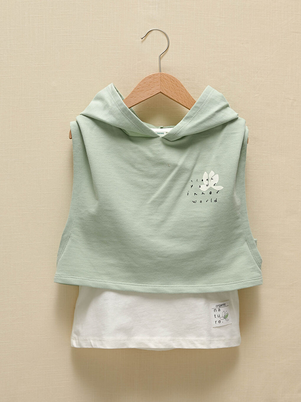 Hooded Printed Girl's Sweatshirt and Undershirt -S1EY47Z4-FJX
