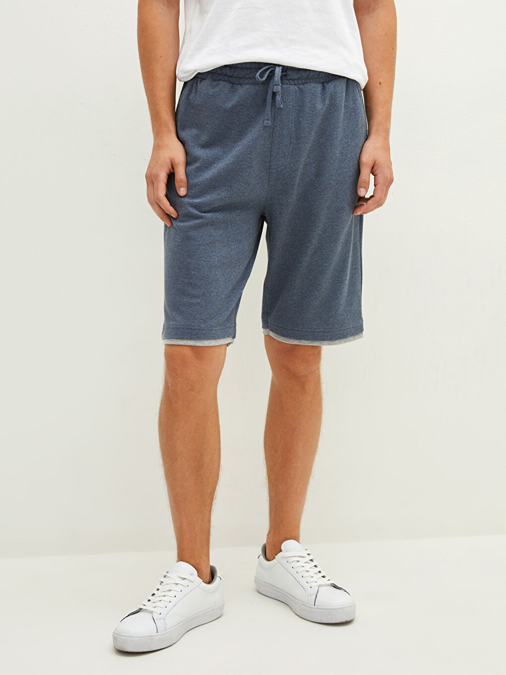 İndigo Standart Kalıp Erkek Roller Şort-2