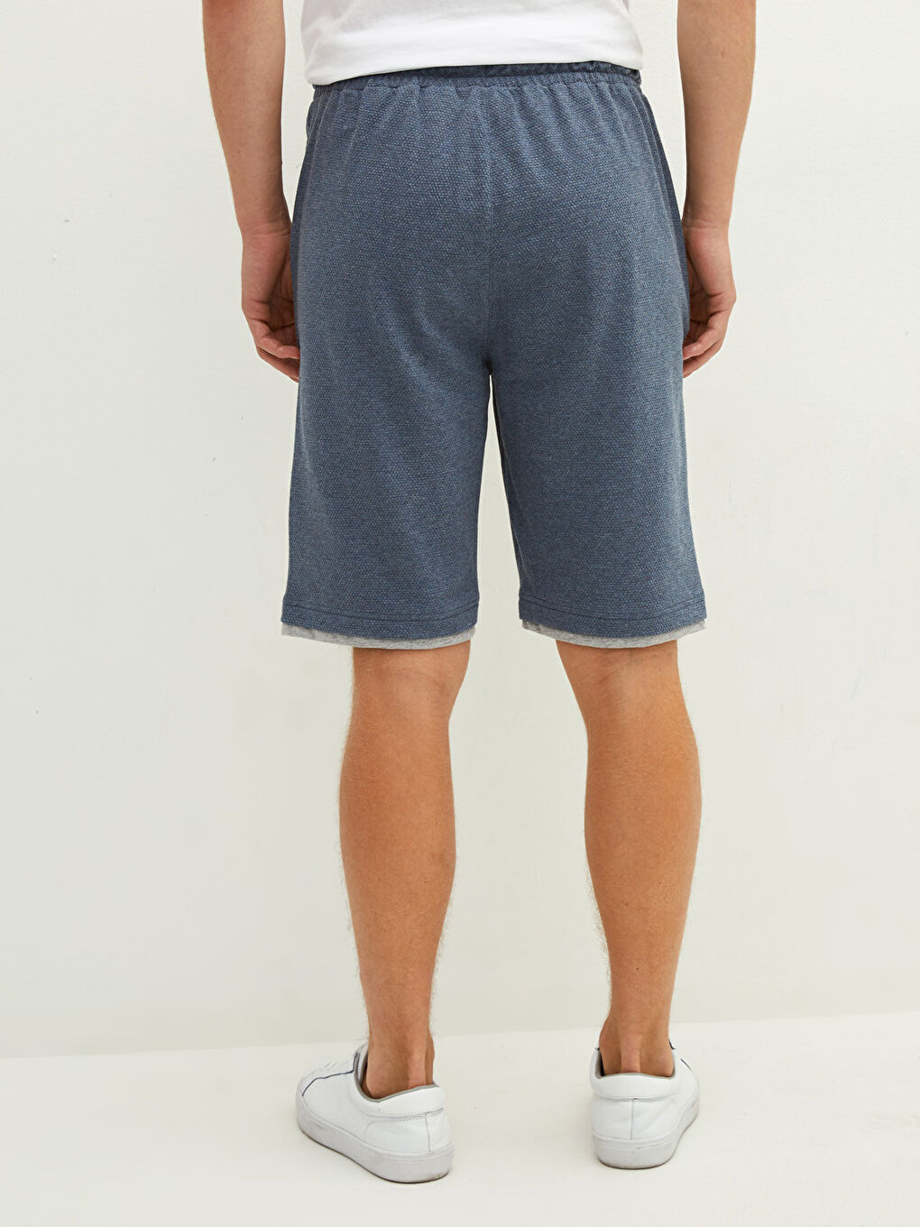 İndigo Standart Kalıp Erkek Roller Şort-3