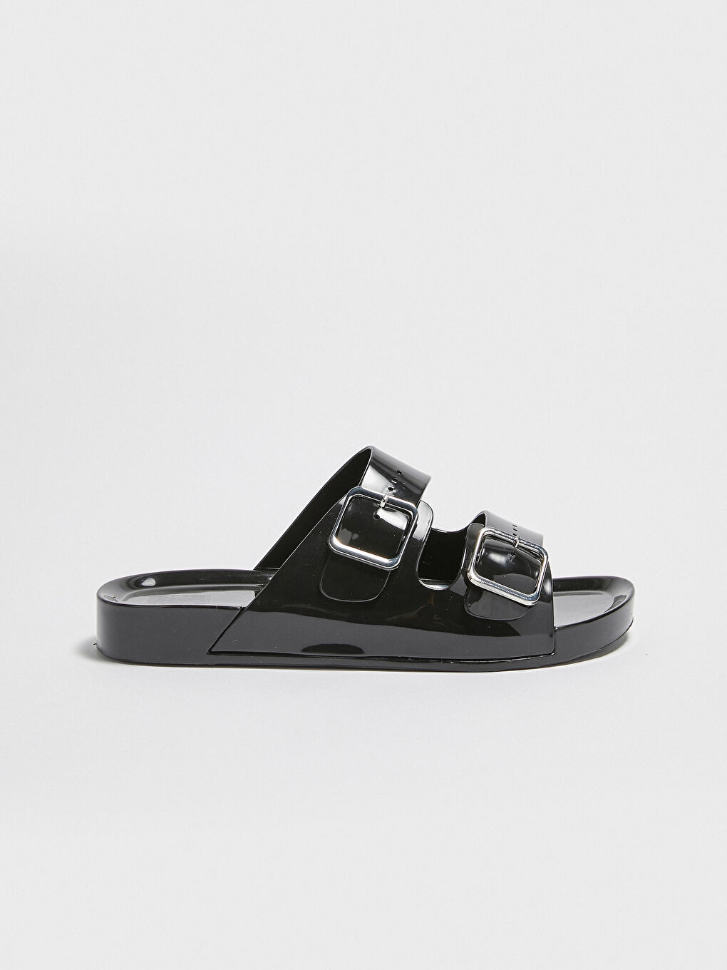 Parlak Görünümlü Çift Bantlı Kadın Plaj Terliği-3