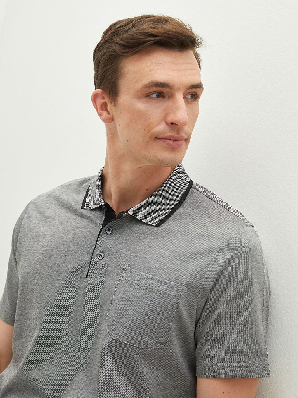 Mercerizovana majica sa rolkom, kratkim rukavima, šarena, za muškarce-4