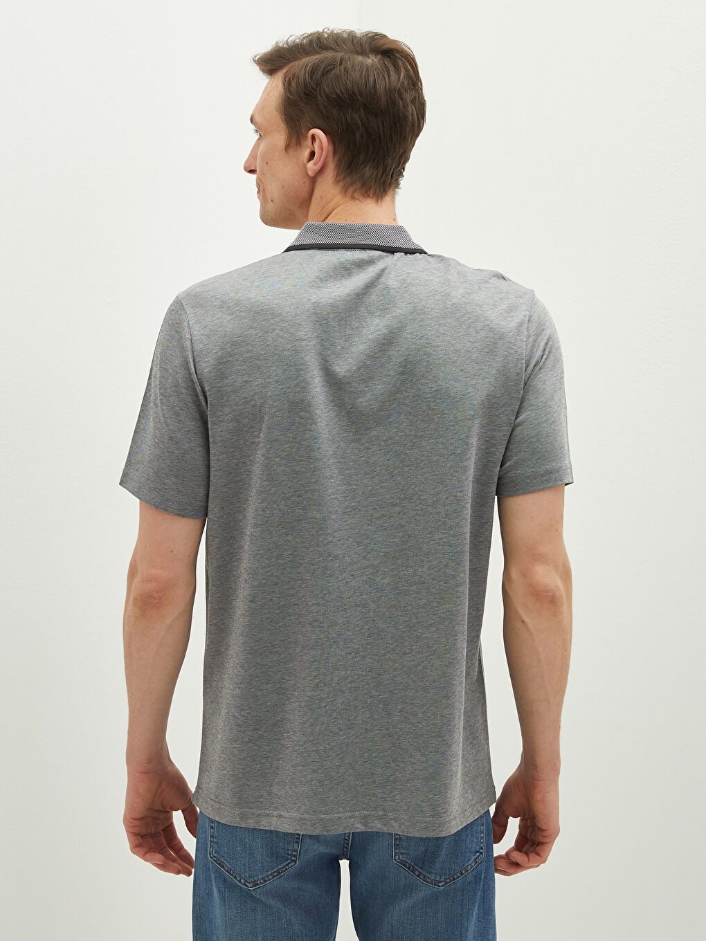 Mercerizovana majica sa rolkom, kratkim rukavima, šarena, za muškarce-5