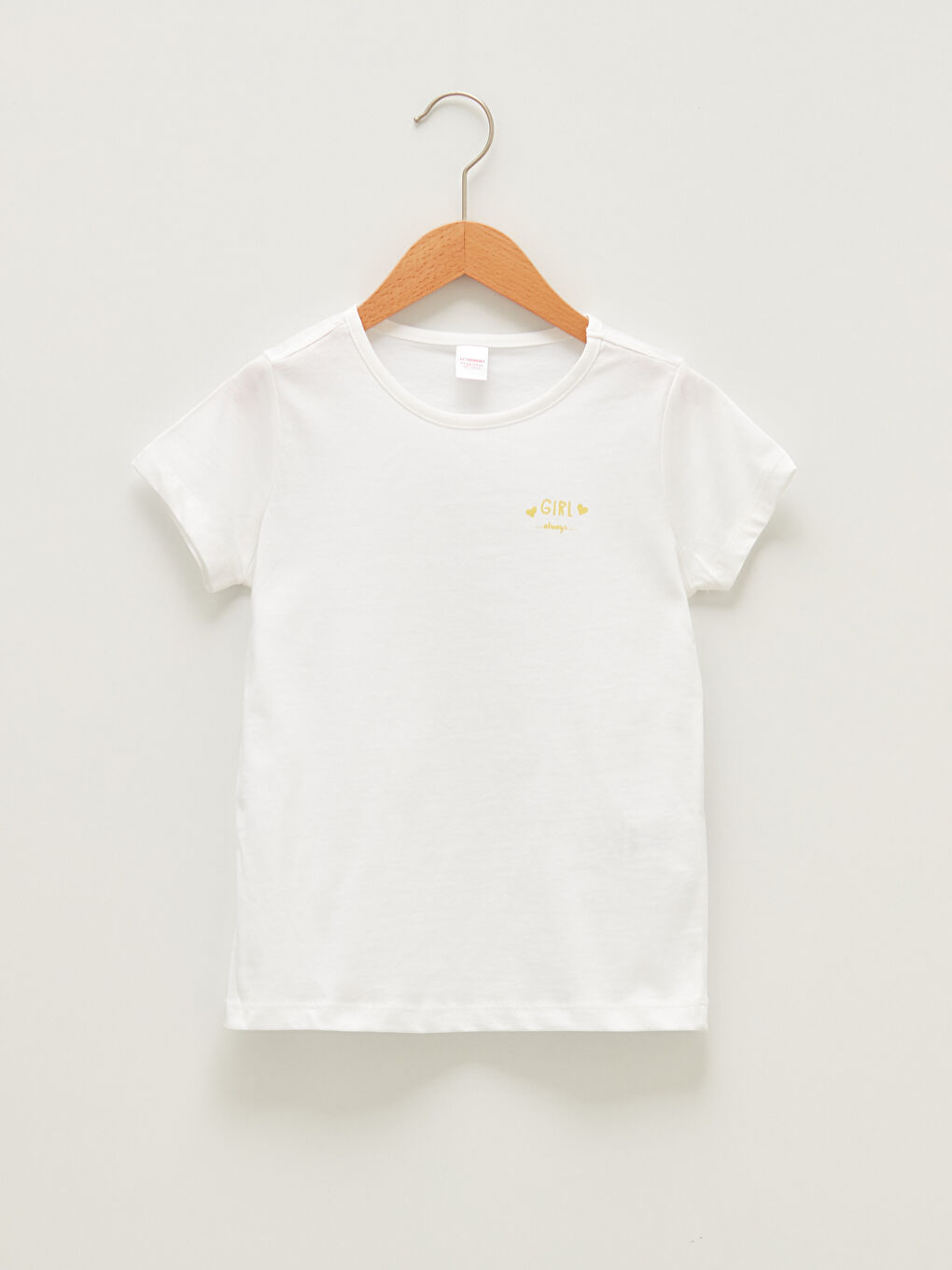 Beyaz Bisiklet Yaka Baskılı Kısa Kollu Kız Çocuk Şortlu Pijama Takımı-1