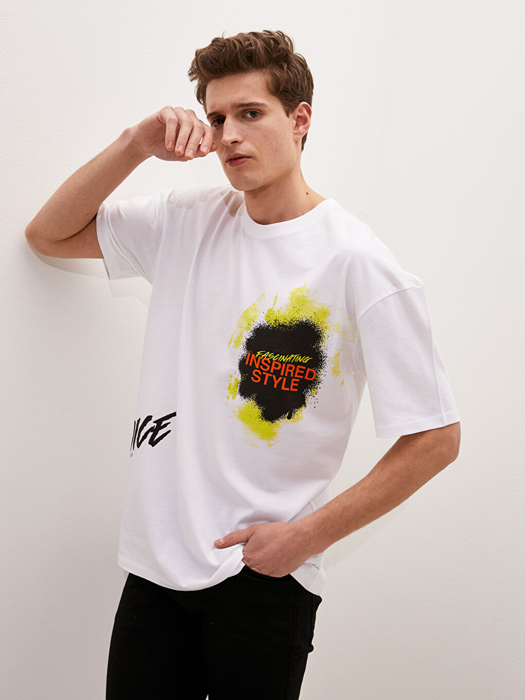 Crew Neck Short Sleeve Printed Combed Cotton Men's T-shirt-1