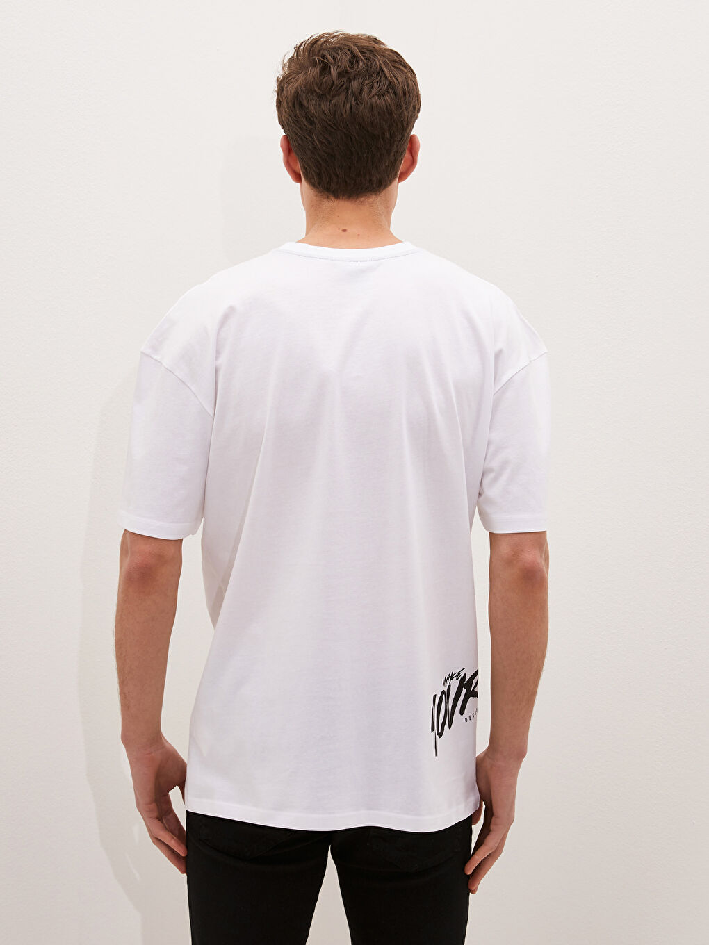 Crew Neck Short Sleeve Printed Combed Cotton Men's T-shirt-3