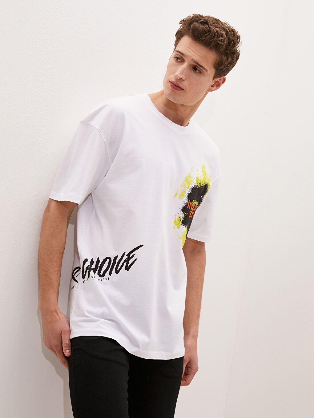 Crew Neck Short Sleeve Printed Combed Cotton Men's T-shirt-4