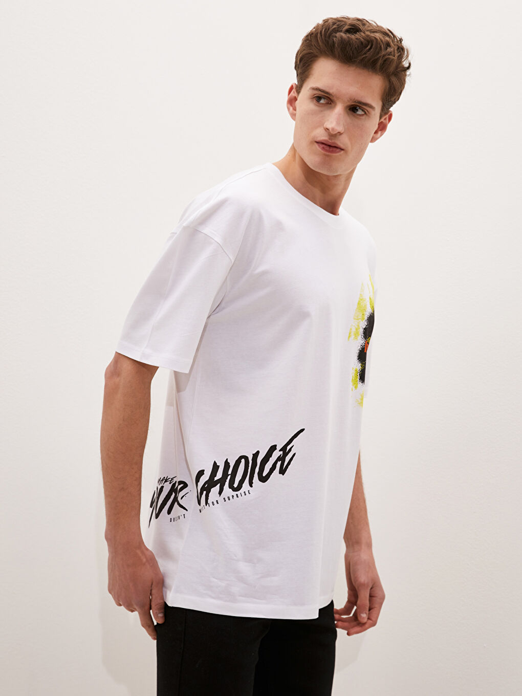 Crew Neck Short Sleeve Printed Combed Cotton Men's T-shirt