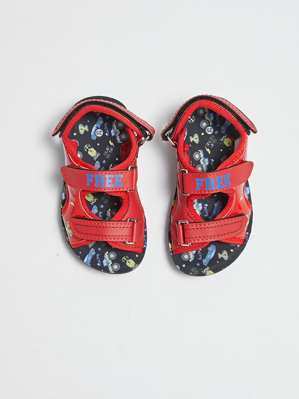 صنادل فيلكرو مطبوعة للأولاد الصغار-2
