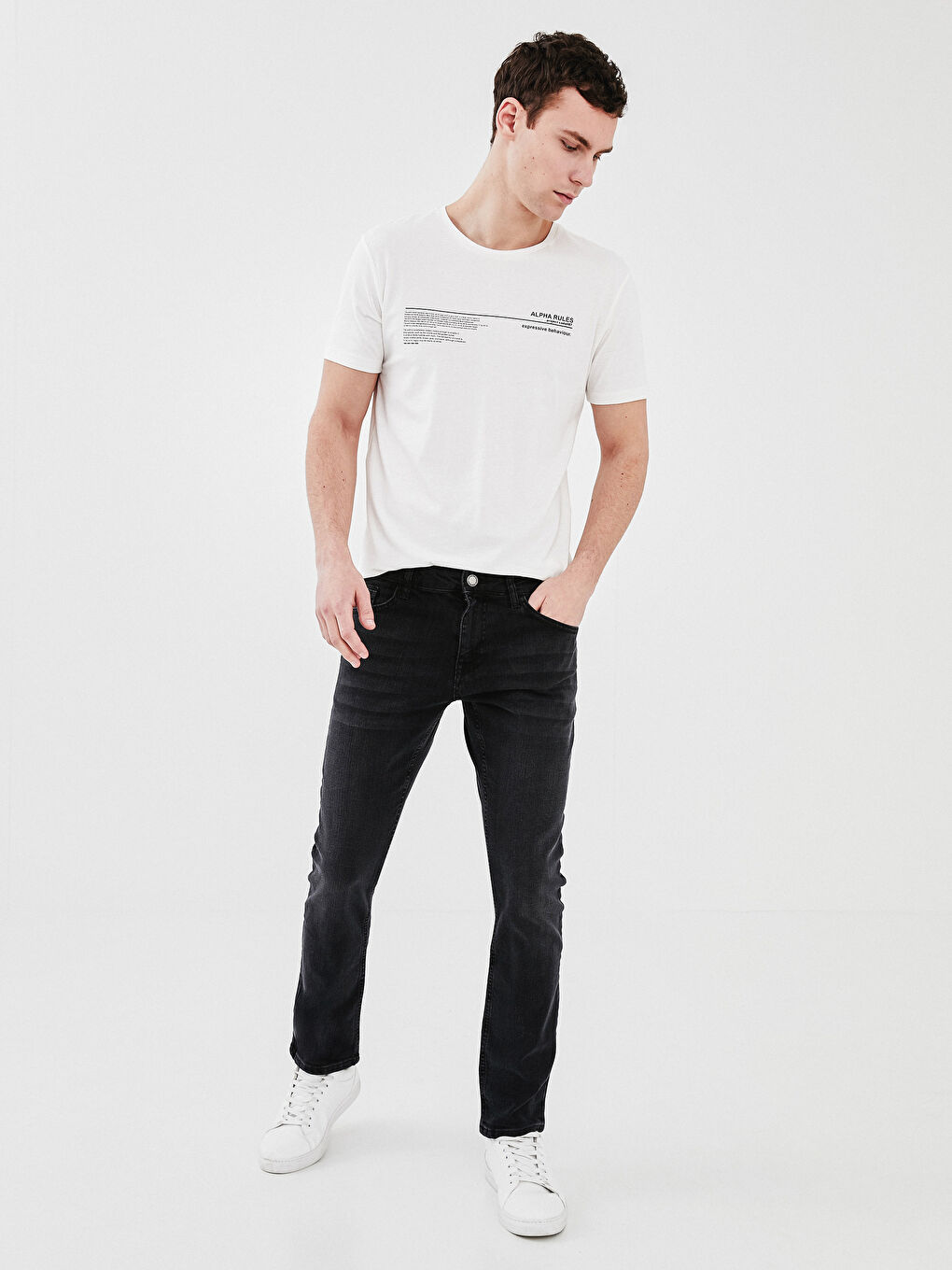 Siyah 750 Slim Fit Erkek Jean Pantolon