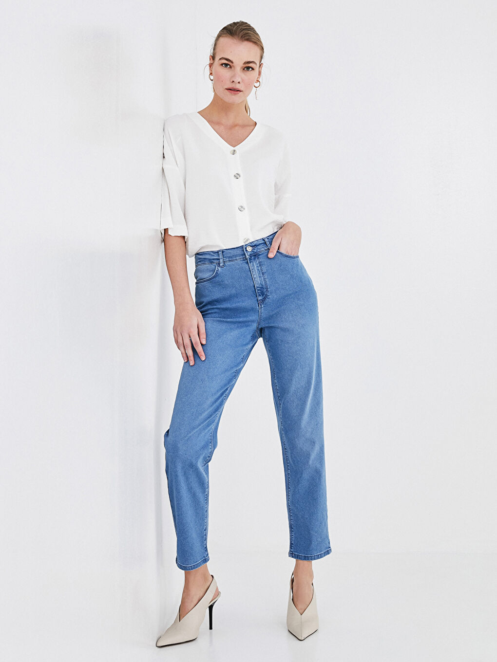 İndigo Mercury Skinny Fit Cep Detaylı Kadın Jean Pantolon-2