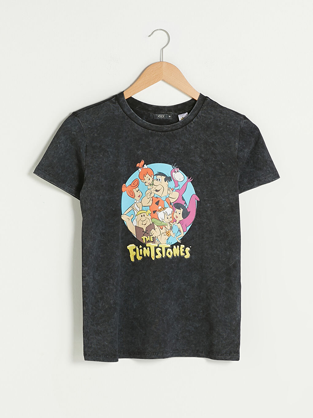 XSIDE Crew Neck Flintstones Printed Short Sleeve Cotton Women's T-Shirt -S1FD94Z8-QFF