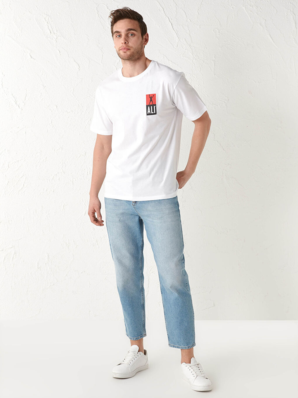 XSIDE Crew Neck Short Sleeve Muhammed Ali Printed Jersey Men's T-Shirt -S1FE29Z8-Q6K