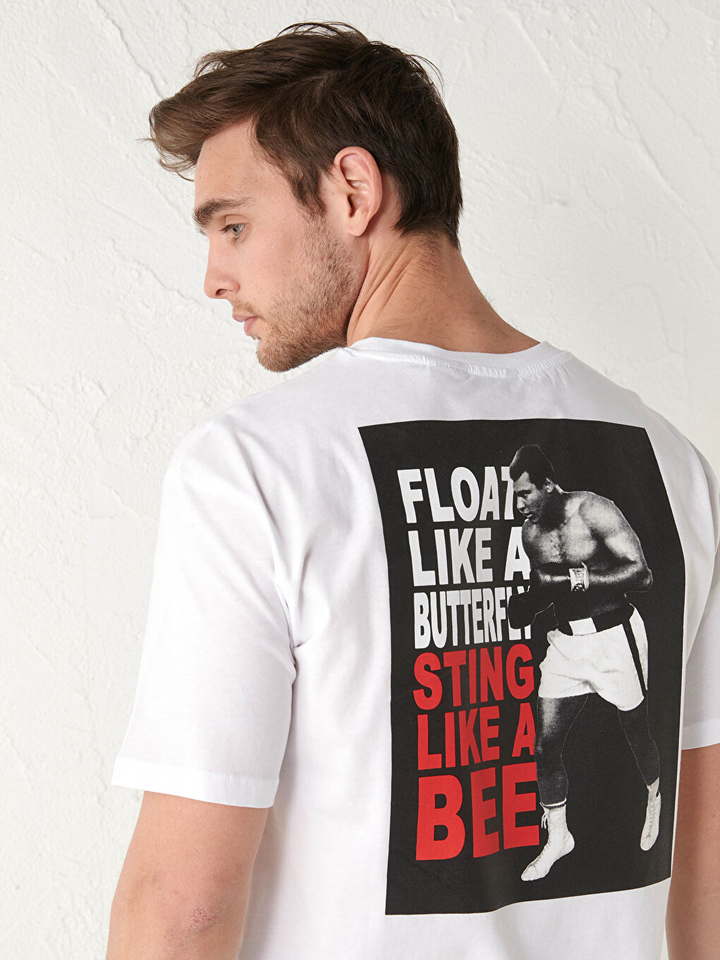 XSIDE Crew Neck Short Sleeve Muhammed Ali Printed Jersey Men's T-Shirt -S1FE29Z8-Q6K