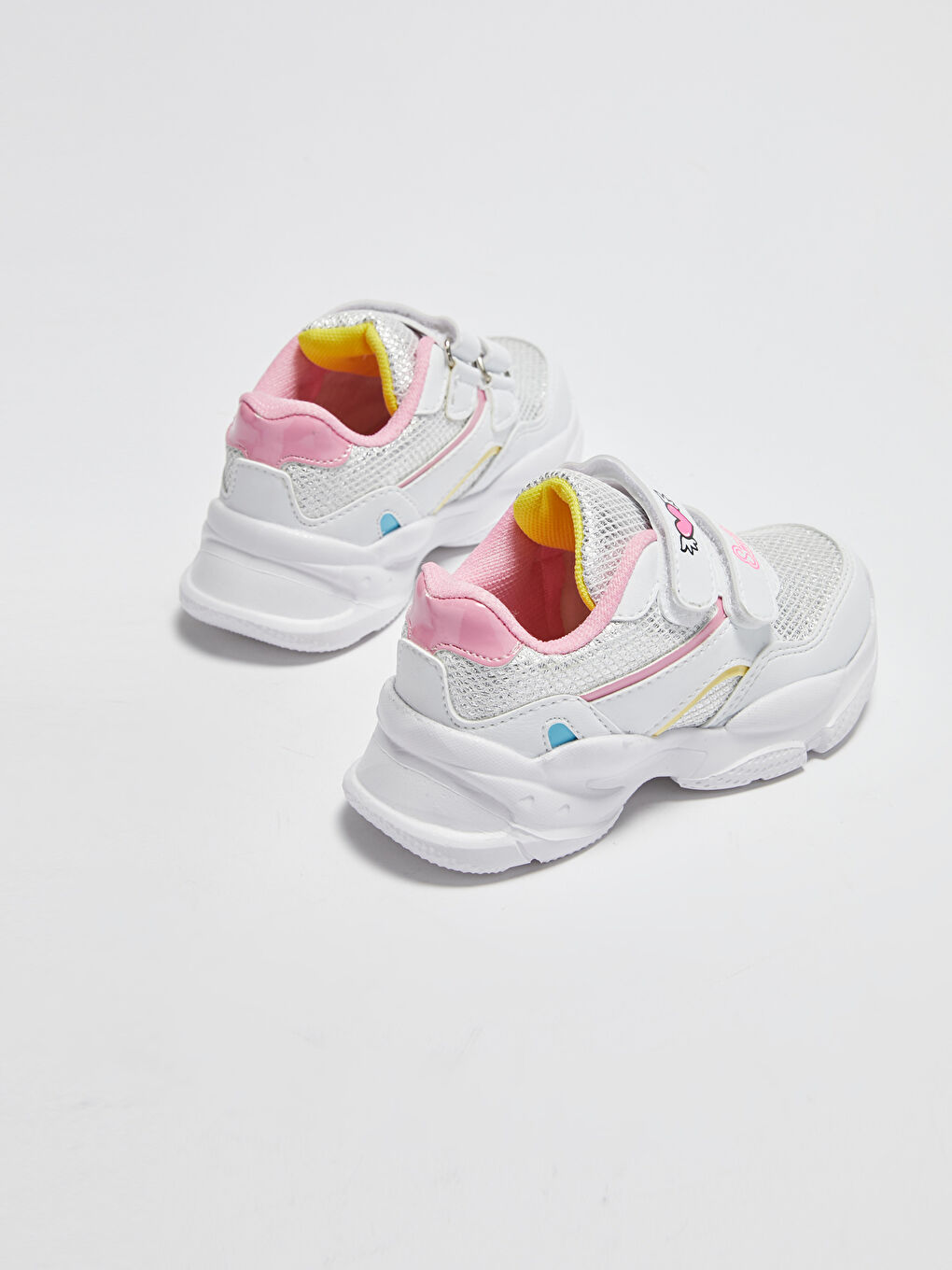 Beyaz File Detaylı Cırt Cırtlı Kız Bebek Spor Ayakkabı-4