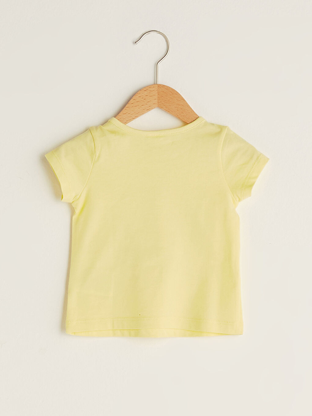 Crew Neck Short Sleeve Printed Cotton Baby Girl T-Shirt-1