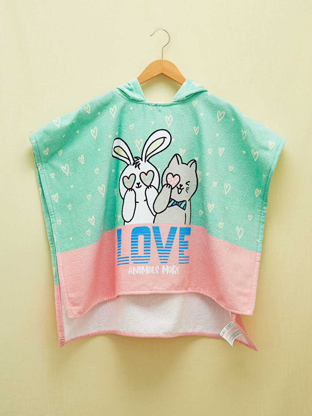 Girl's Printed Poncho Towel