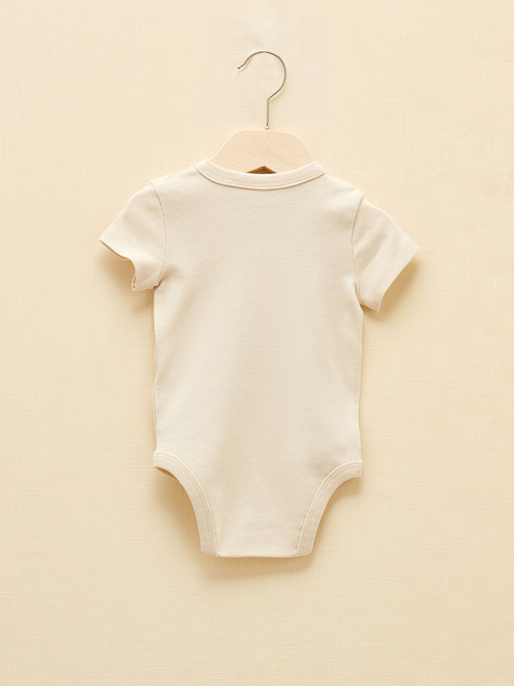 Yeşil Bisiklet Yaka Kısa Kollu Basic Unisex Bebek Çıtçıtlı Body 2'li-4