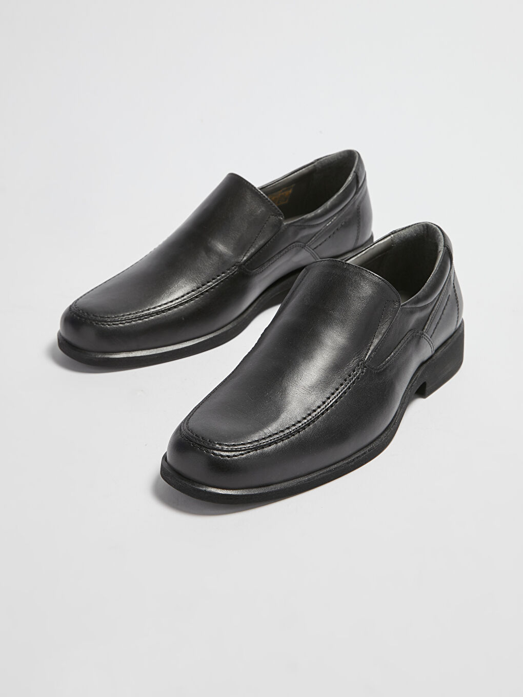 Siyah Hakiki Deri Erkek Klasik Ayakkabı-5