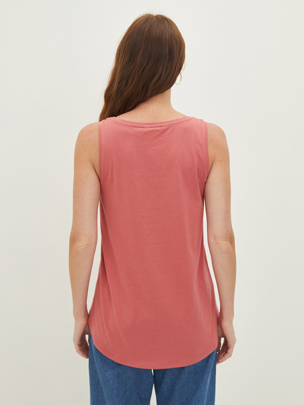 Plain Cotton Female Athlete With U Neck Straps -S1FG41Z8-H3Y