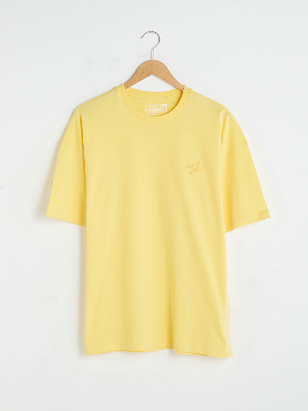 XSIDE Crew Neck Short Sleeve Patch Embroidered Combed Cotton Men's T-Shirt -S1FH03Z8-FSG