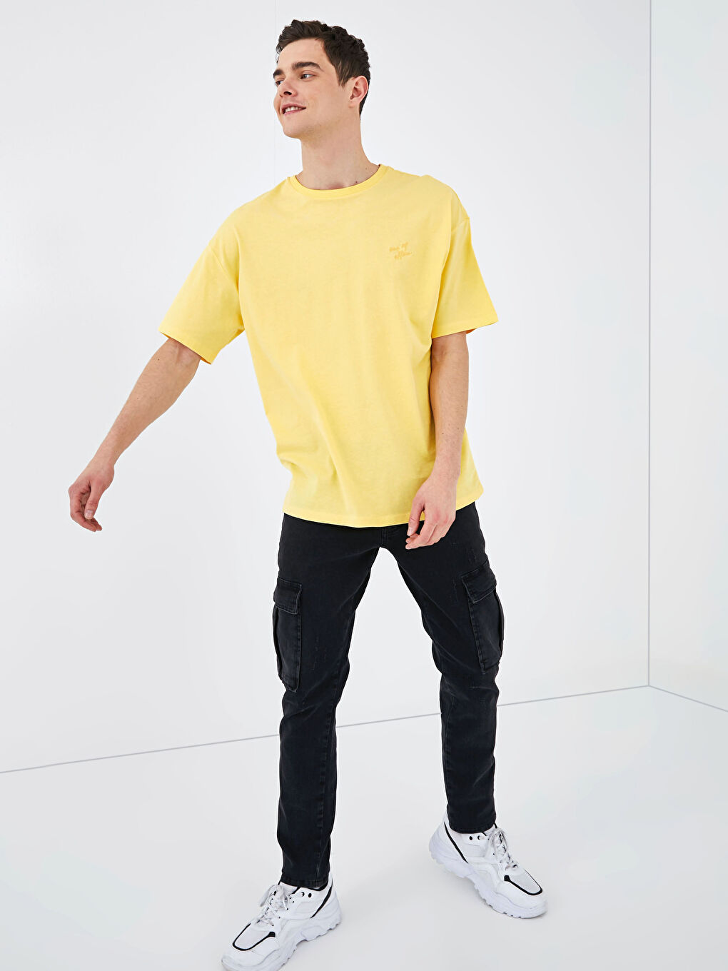 XSIDE Crew Neck Short Sleeve Patch Embroidered Combed Cotton Men's T-Shirt -S1FH03Z8-FSG
