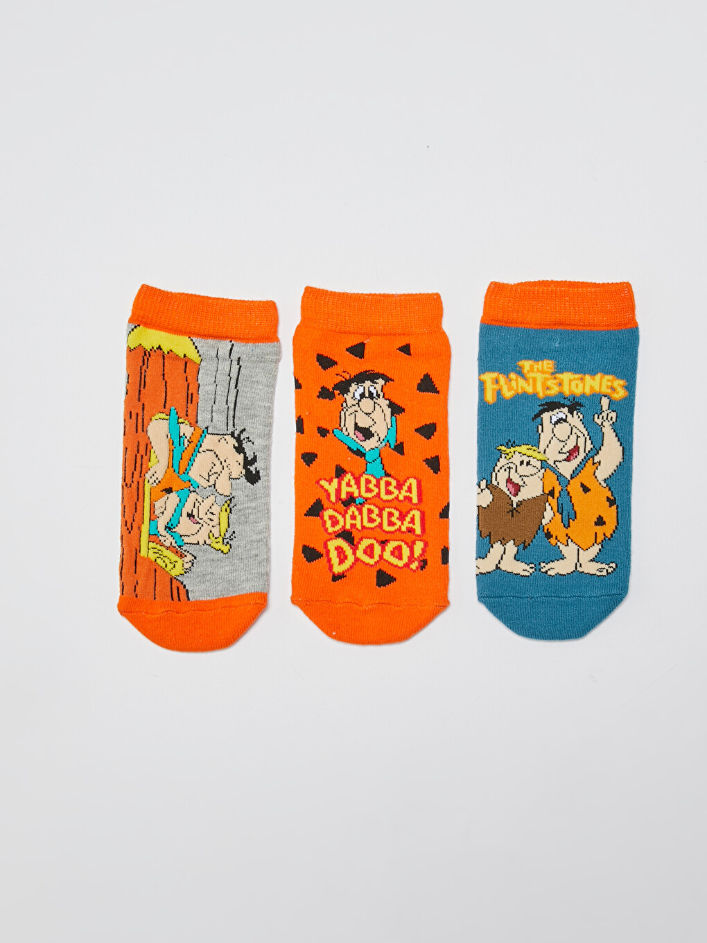 Flintstones Patterned Boy's Socks 3 Pieces-1