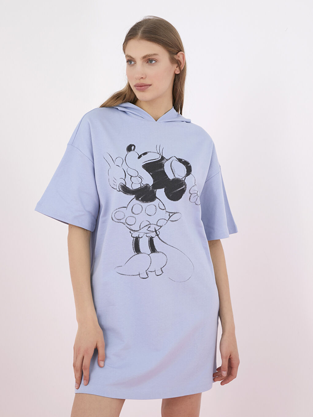 Hooded Short Sleeve Women's Dress