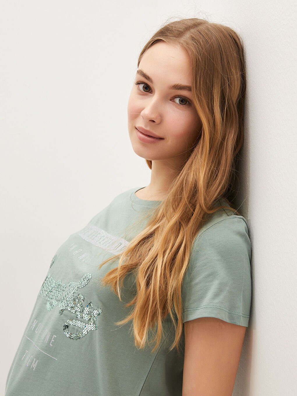 Футболка с круглым вырезом, с принтом, с коротким рукавом, из хлопка, для женщин-2