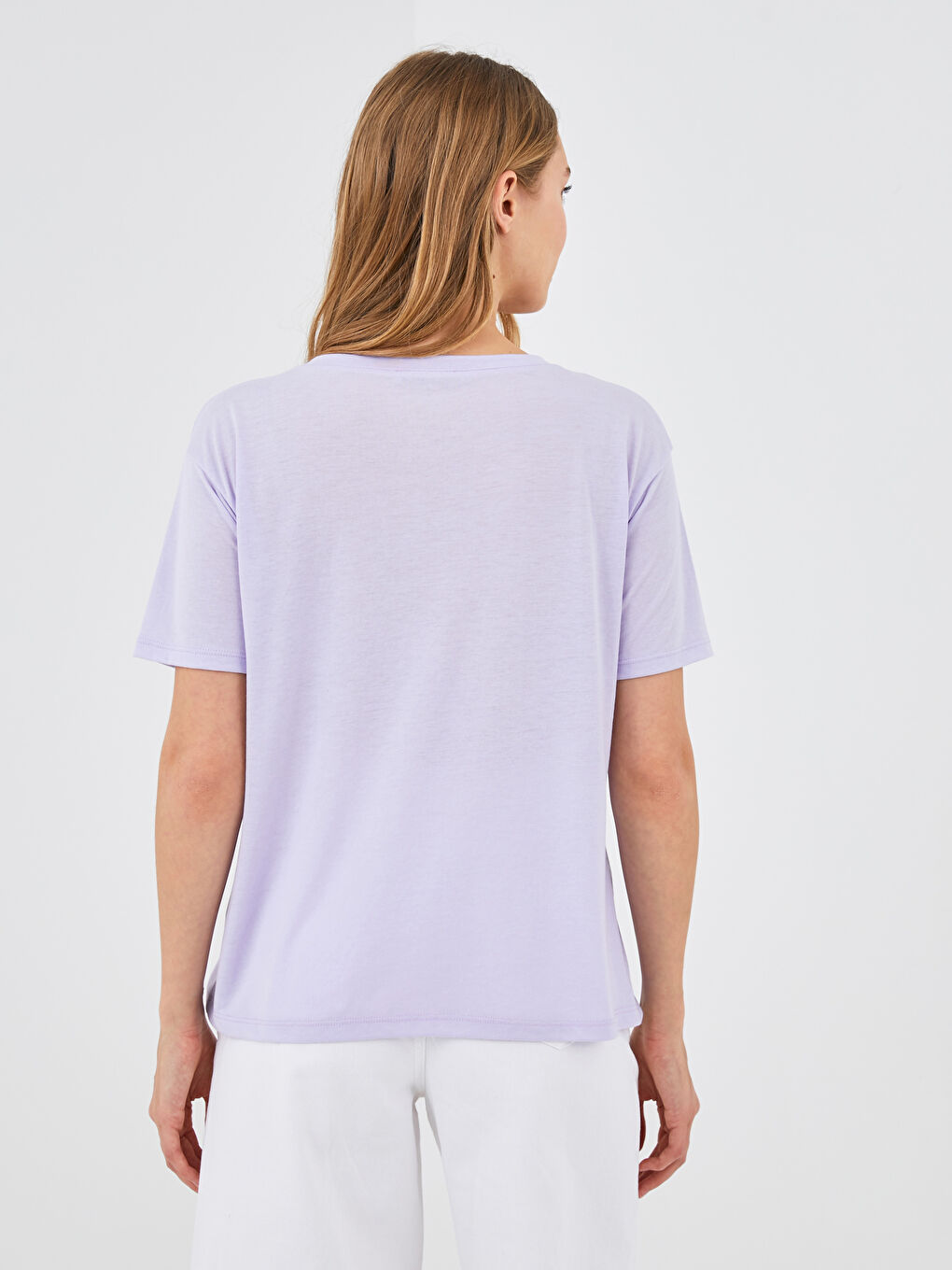 Женская футболка с круглым вырезом и короткими рукавами с принтом-3