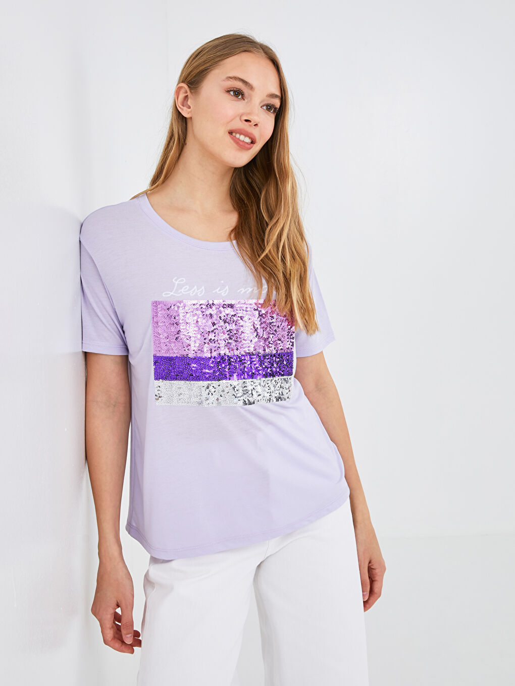 Женская футболка с круглым вырезом и короткими рукавами с принтом-2