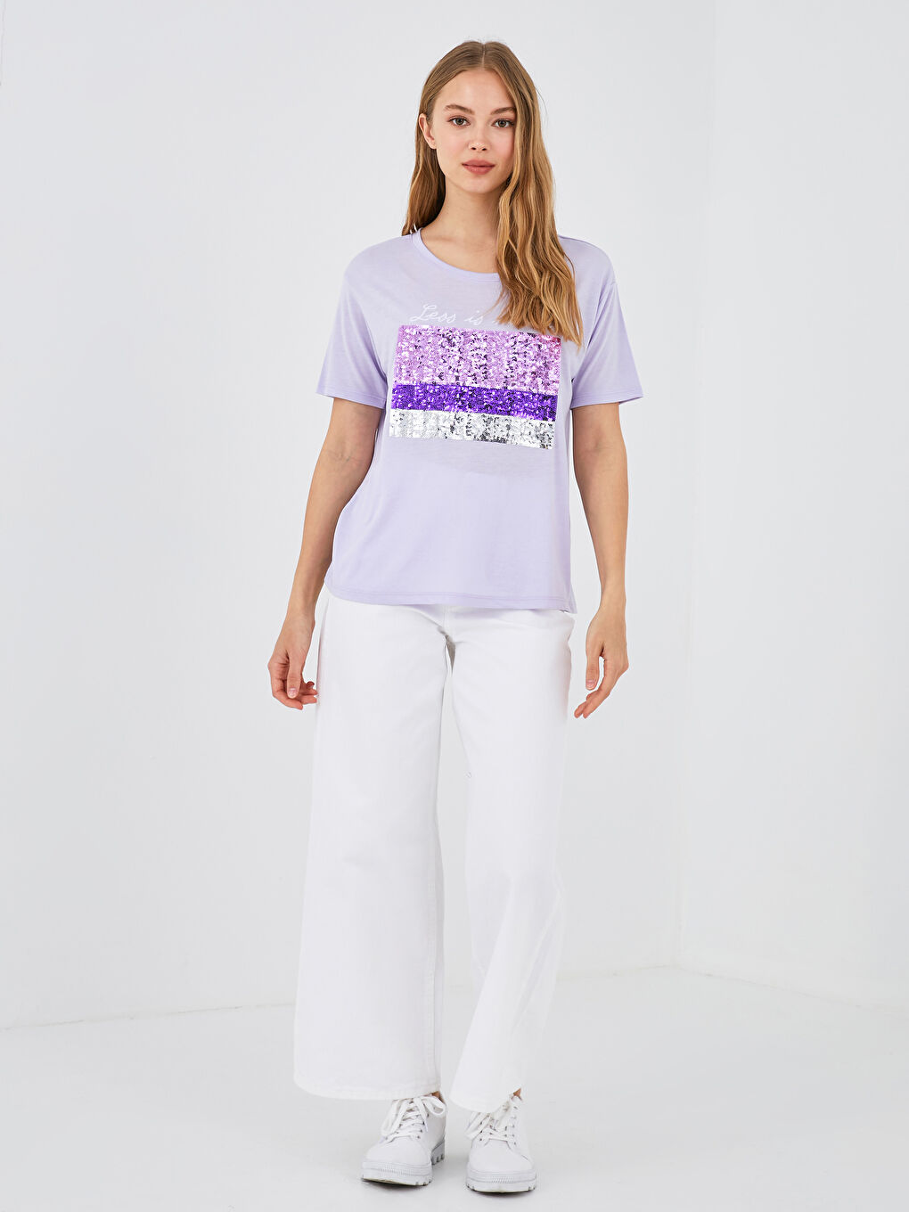 Женская футболка с круглым вырезом и короткими рукавами с принтом-4