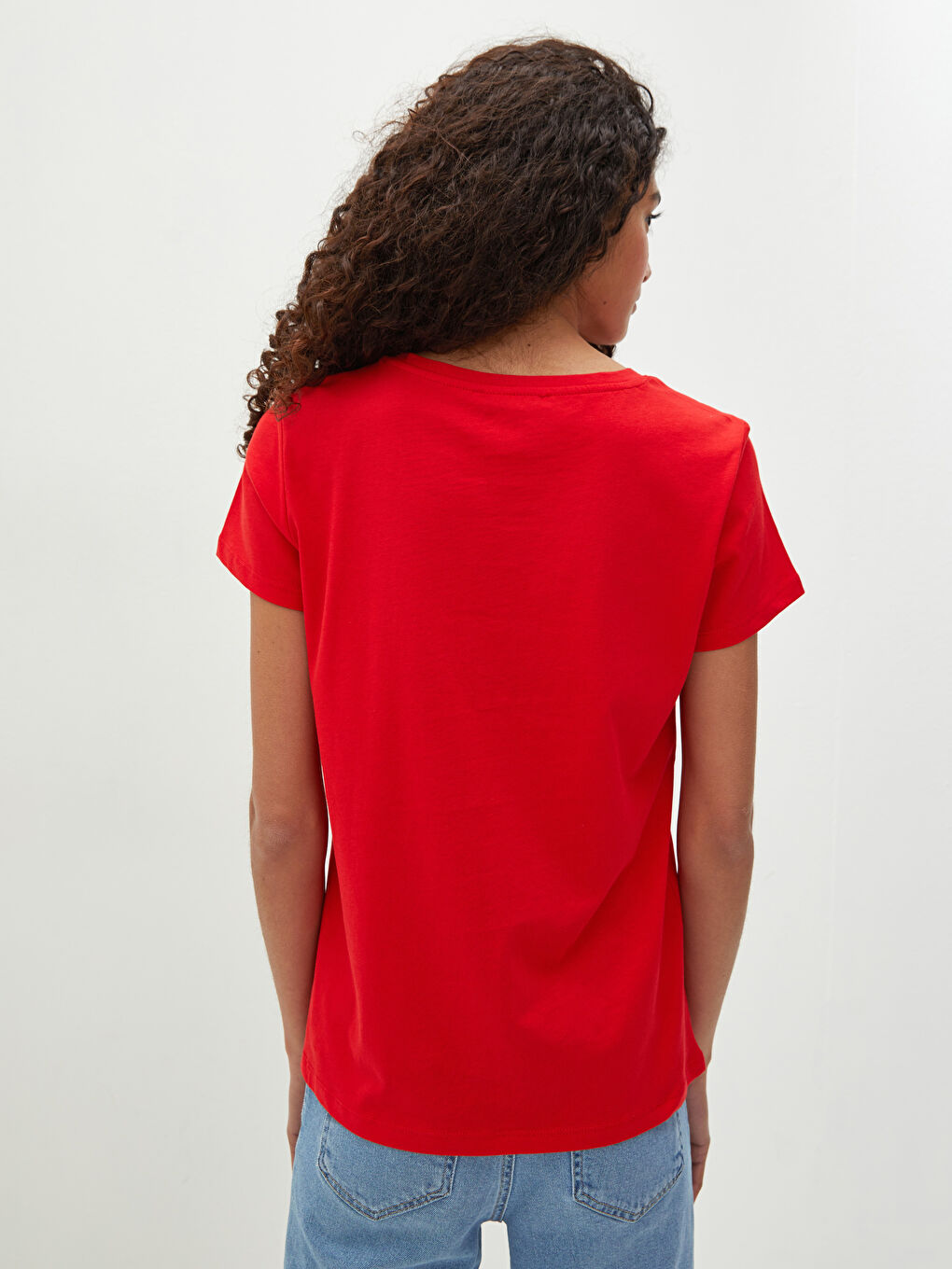 Женская футболка с круглым вырезом и короткими рукавами с принтом-3