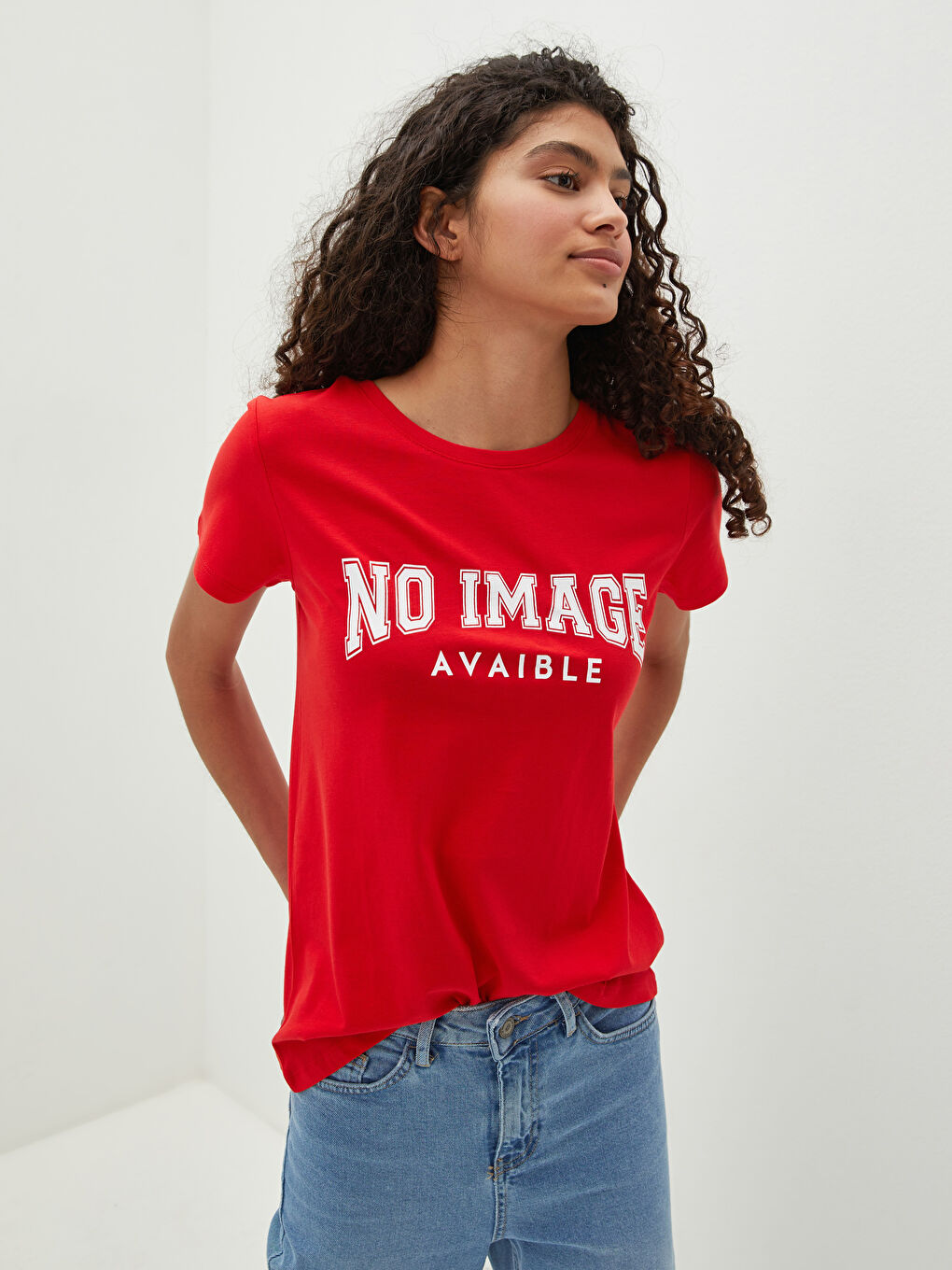 Женская футболка с круглым вырезом и короткими рукавами с принтом