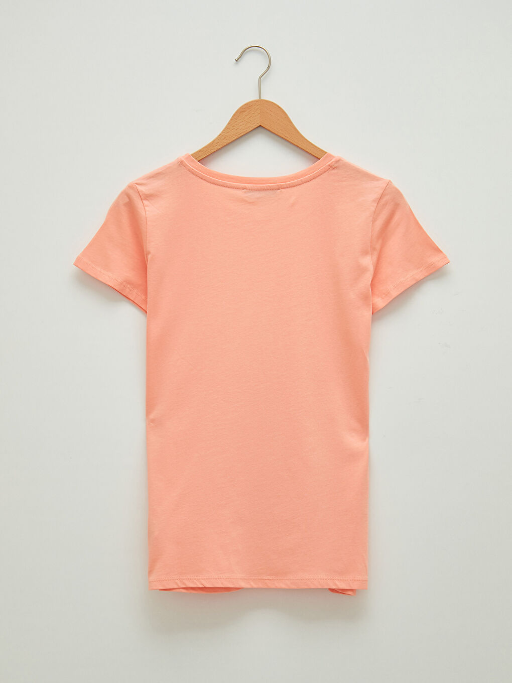 Tricou din Bumbac cu Mânecă Scurtă Imprimat și Guler Rotund pentru Femei-6