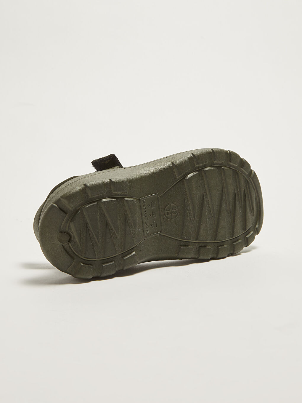 Haki Tek Bantlı Cırt Cırtlı Erkek Çocuk Sandalet-3