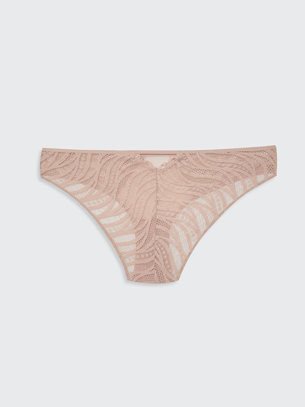 Pembe Yüksek Bel Dantel Detaylı Fantezi Külot-1