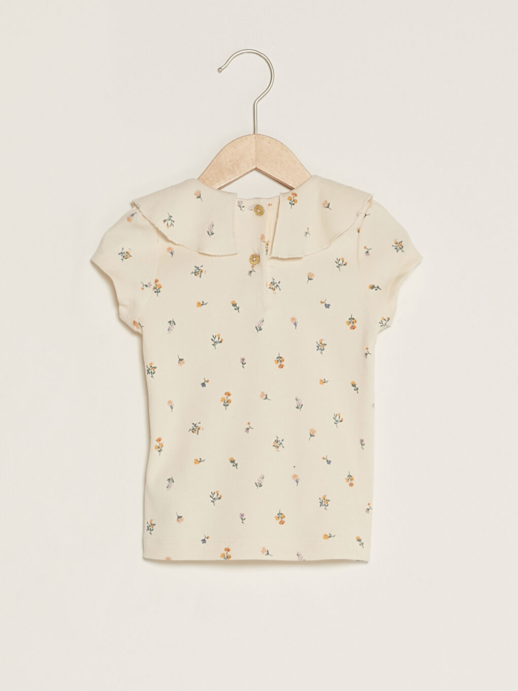 Футболка с круглым вырезом и коротким рукавом с принтом для малышки девочки-1