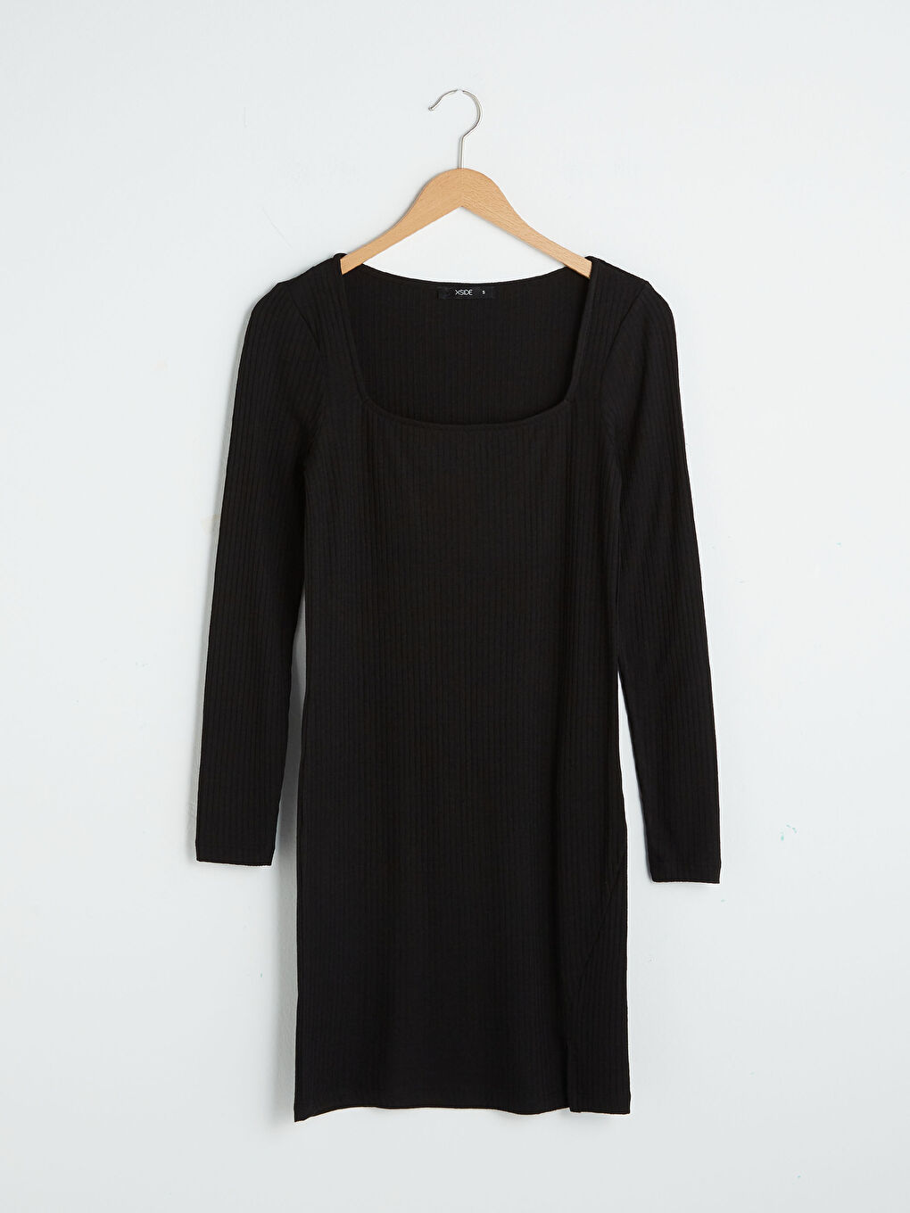 Square Neck Straight Long Sleeve Camisole Women Dress-6