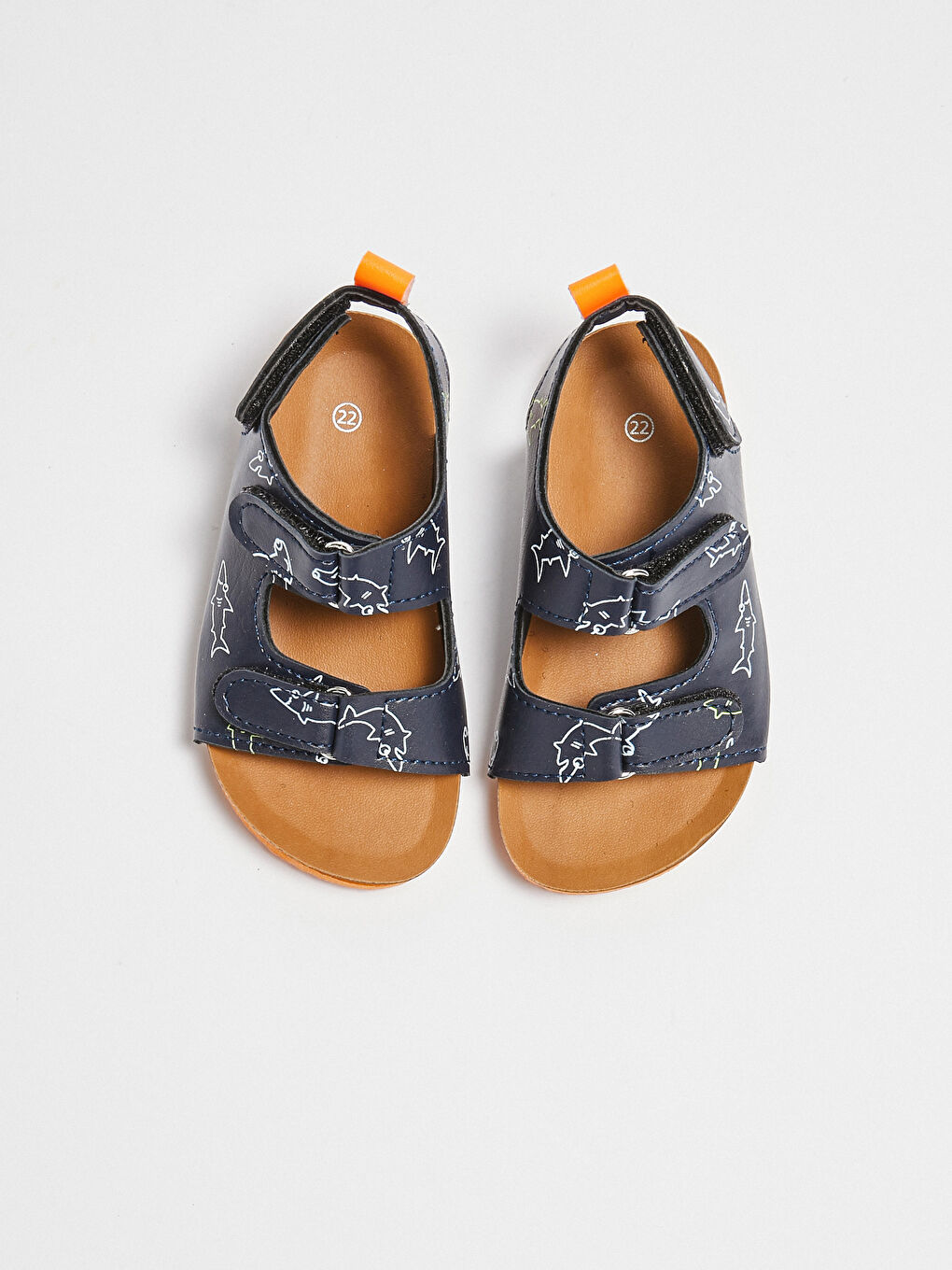 Lacivert Erkek Bebek Cırt Cırtlı Sandalet-1