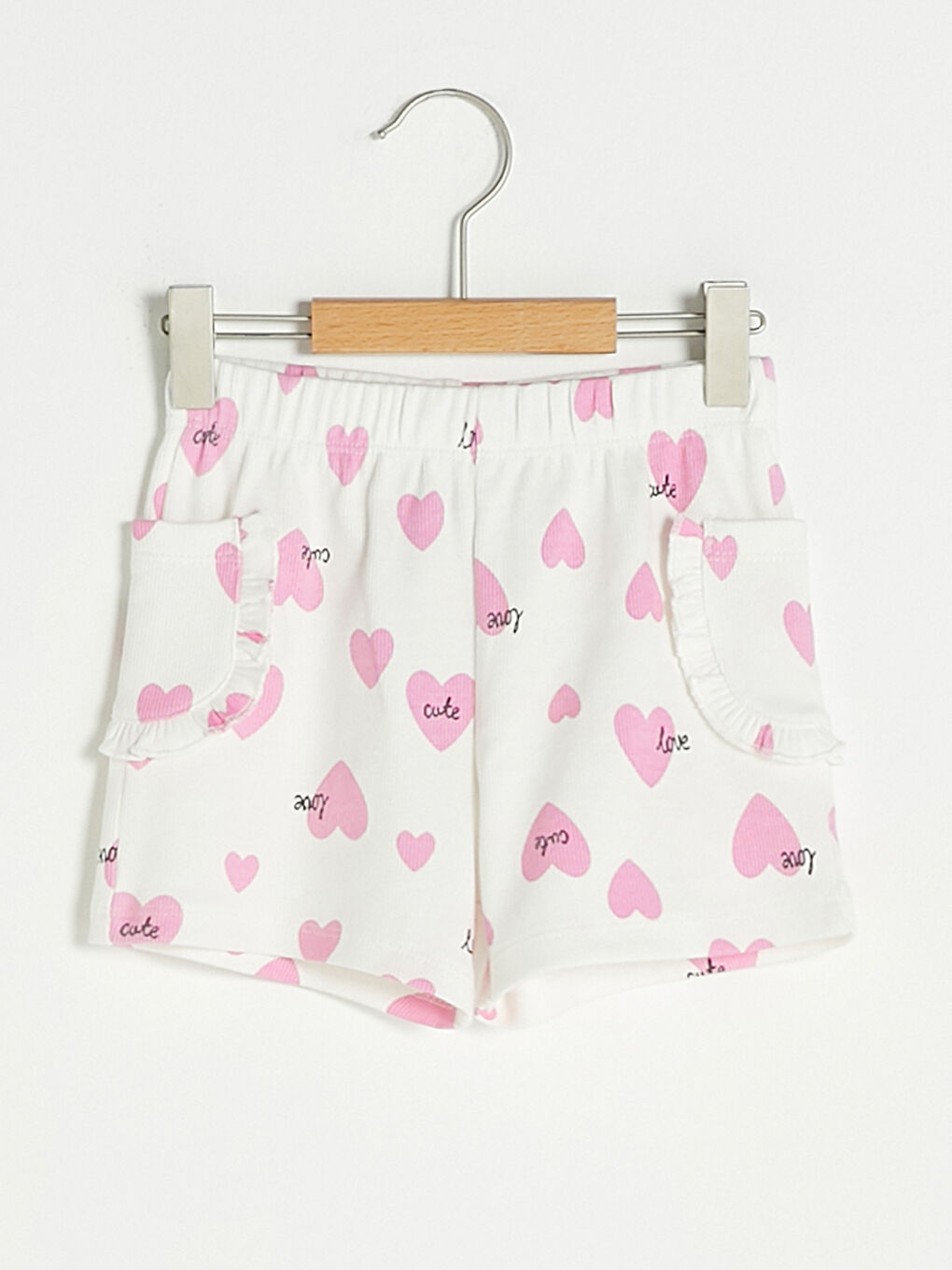 Baby Girls' Printed Shorts with Elastic Waist
