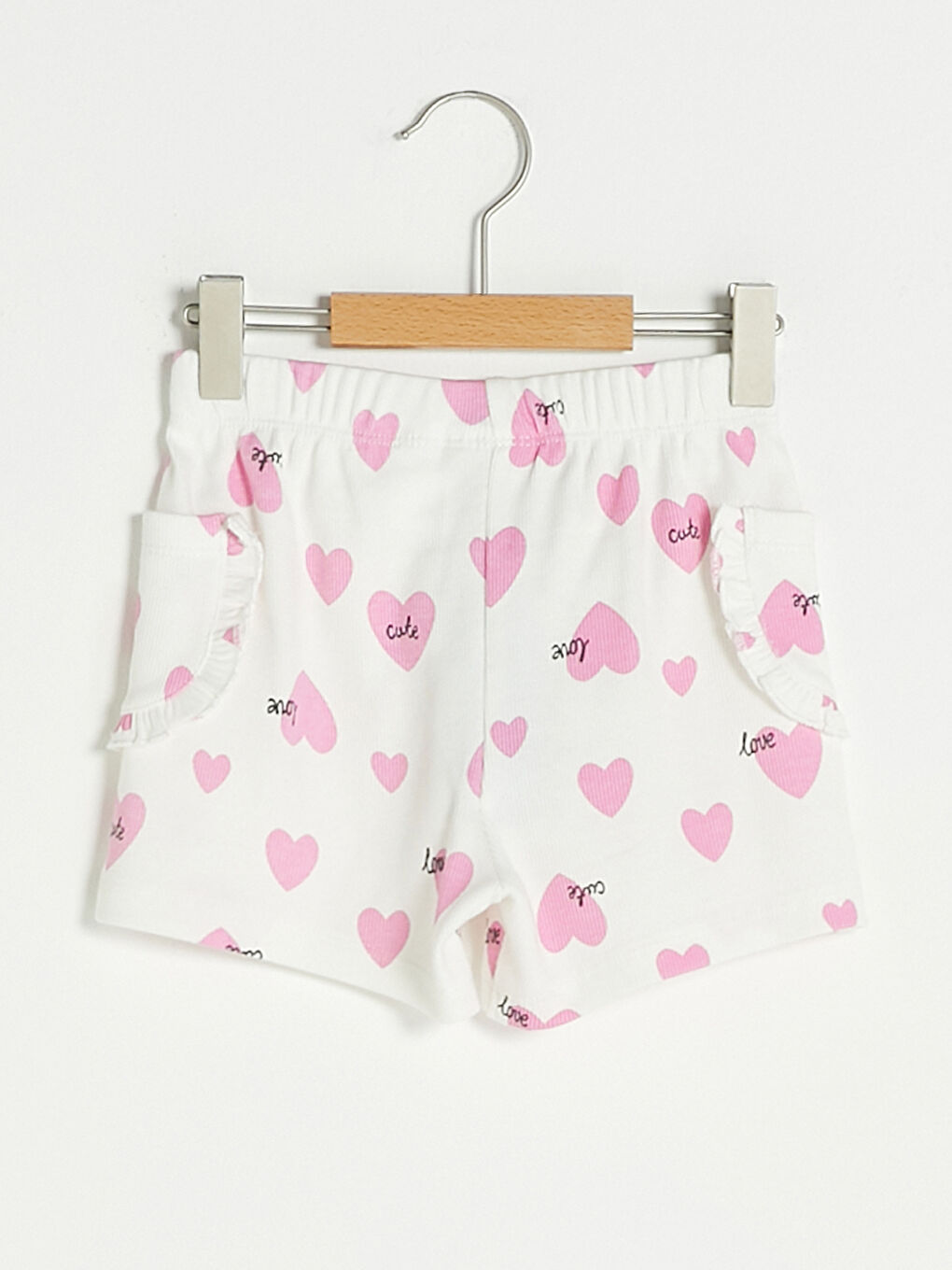 Baby Girls' Printed Shorts with Elastic Waist-1