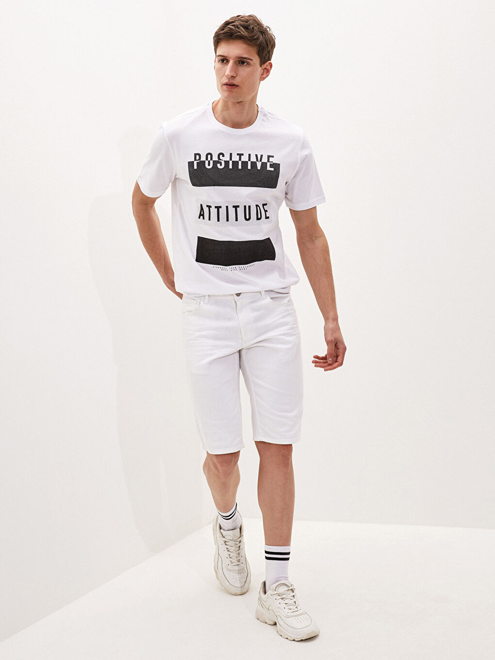 Футболка Мужская с Круглым Вырезом, Коротким Рукавом, С Принтом, Из Гребенного Хлопка-1