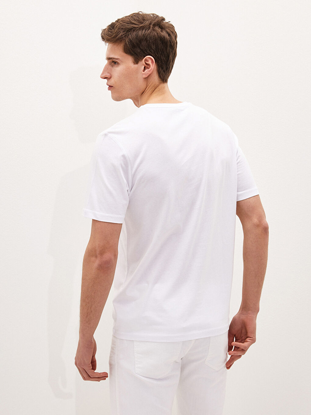 Футболка Мужская с Круглым Вырезом, Коротким Рукавом, С Принтом, Из Гребенного Хлопка-2