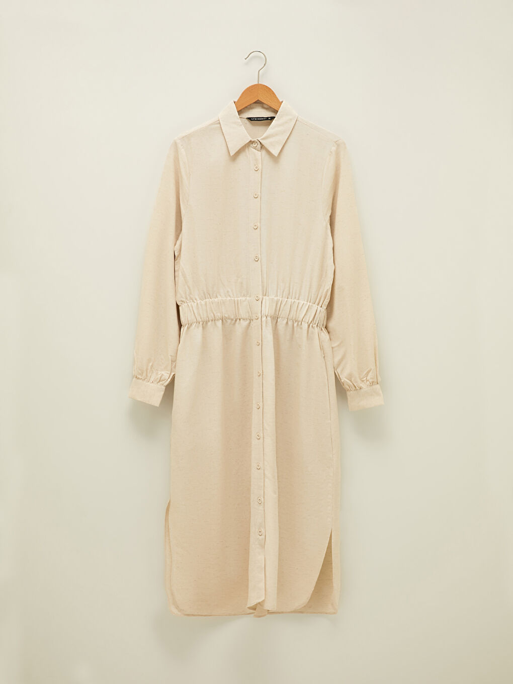 قميص تونيك للسيدات كم طويل سادة-4