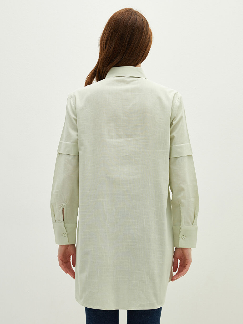 Plain Long Sleeve Women's Shirt Tunic-5