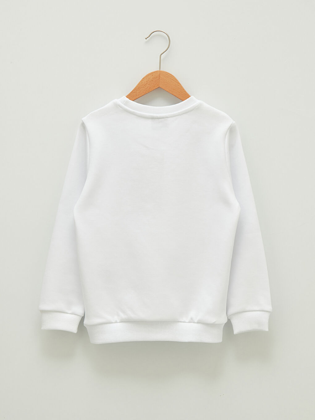 Beyaz Bisiklet Yaka İstanbul Baskılı Uzun Kollu Erkek Çocuk Sweatshirt-1