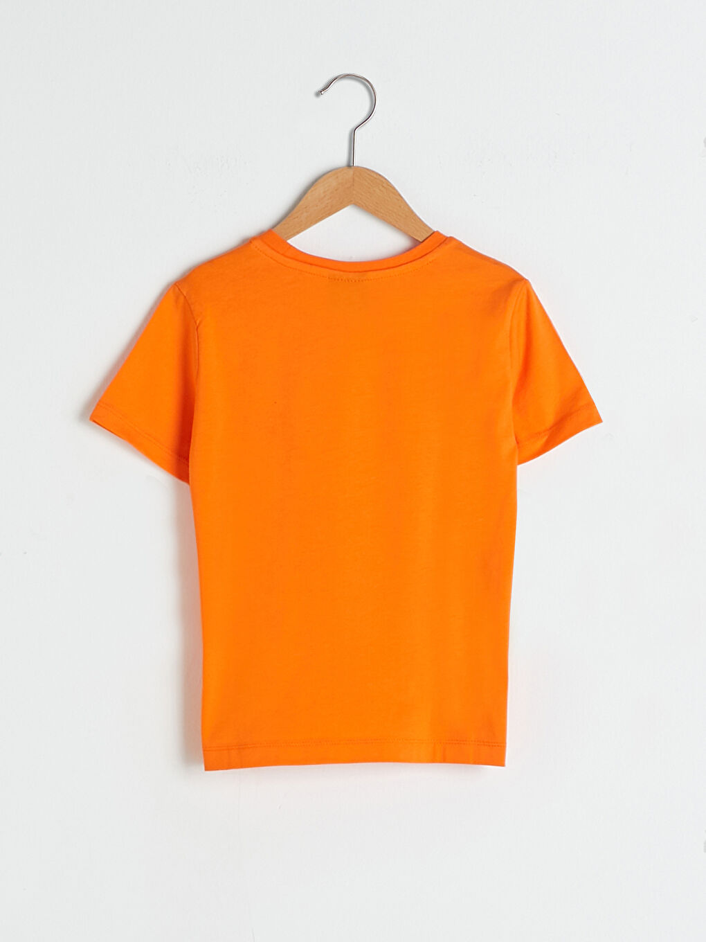 Turuncu Bisiklet Yaka Şehir Baskılı Kısa Kollu Pamuklu Erkek Çocuk Tişört-1