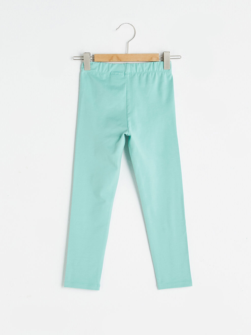 Elastic Waist Printed Girl's Cotton Long Leggings-1